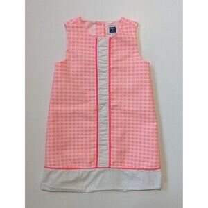 Janie And Jack Neon Pink Retro Daisy Shift Dress Toddler Girl Size 3T